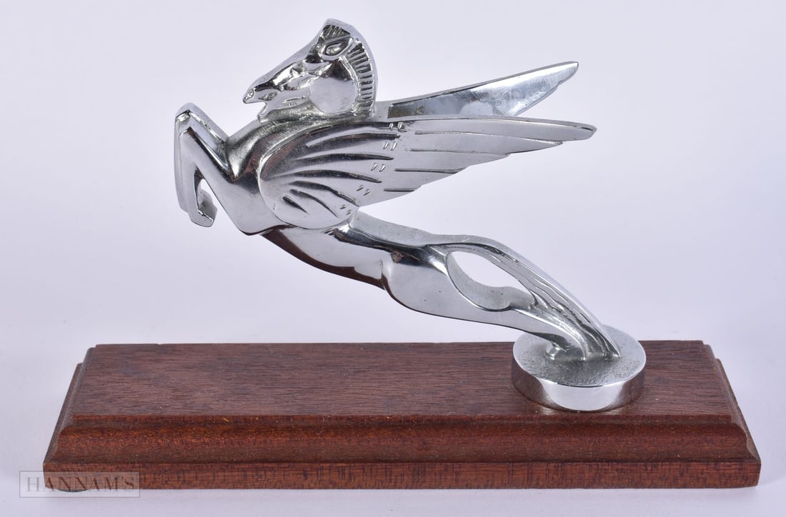 A PEGASUS CAR MASCOT. 18 cm x 14 cm. (1 of 5)