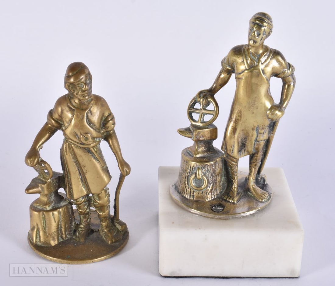 TWO VULCAN BLACKSMITH CAR MASCOTS. 15 cm high. (2) (1 of 5)