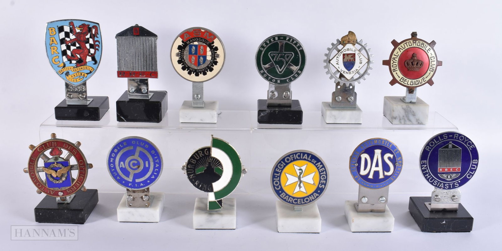 A COLLECTION OF TWELVE ENAMELLED TOURING CLUB BADGES including Rolls Royce, DAS, Nurburgring etc. (1 (1 of 12)