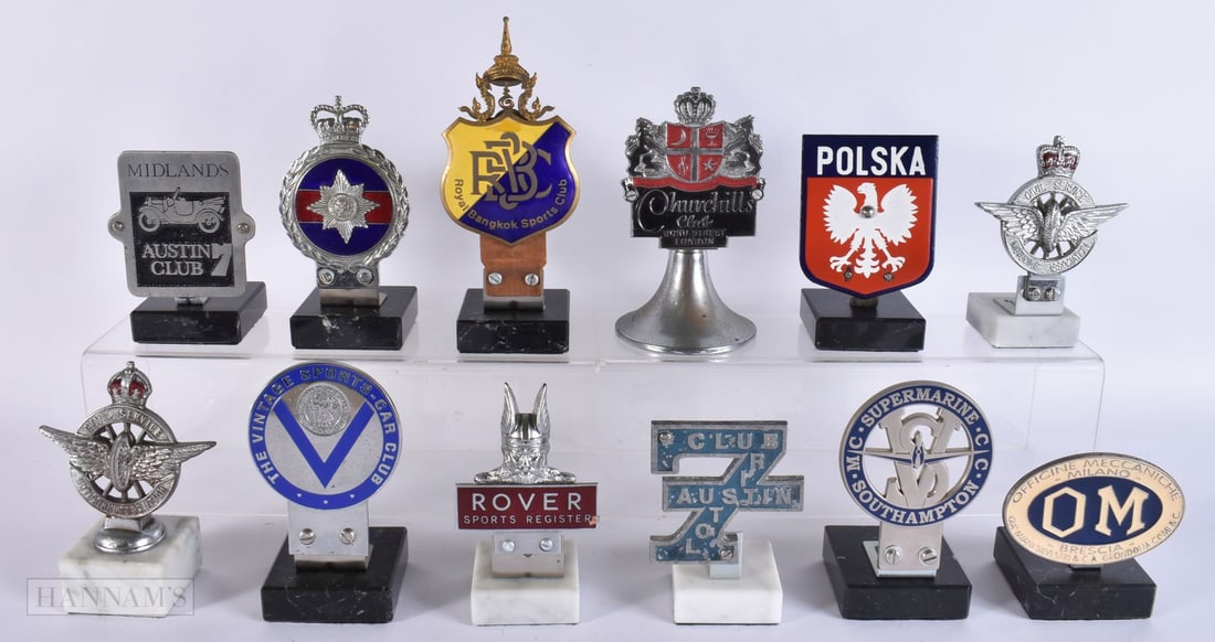 A COLLECTION OF TWELVE ENAMELLED TOURING CLUB BADGES including Rover, Supermarine MC etc. (12) (1 of 7)
