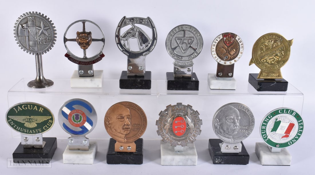 A COLLECTION OF TWELVE TOURING CLUB BADGES including Jaguar, South Wales Austin Club etc. (12) (1 of 12)