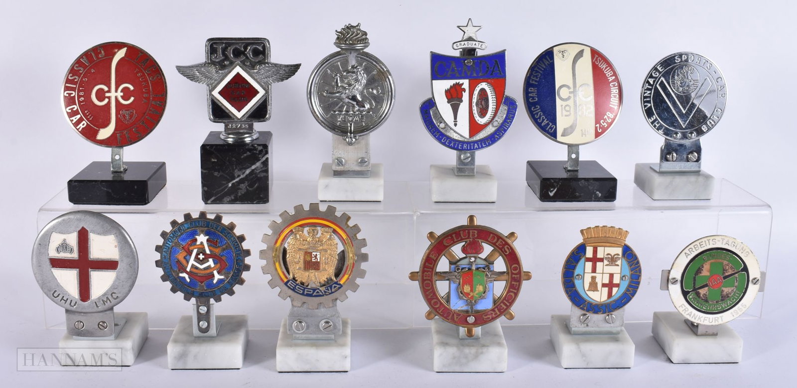 A COLLECTION OF TWELVE ENAMELLED TOURING CLUB BADGES including Junior Car Club, CAMDA etc. (12): A COLLECTION OF TWELVE ENAMELLED TOURING CLUB BADGES including Junior Car Club, CAMDA etc. (12)