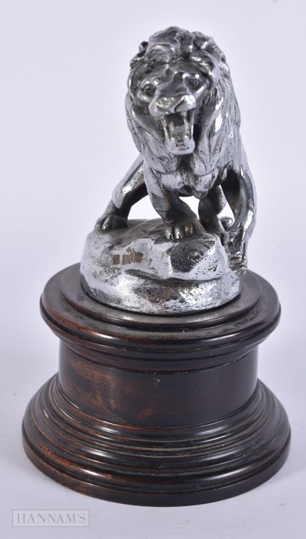 A PEUGEOT LION CAR MASCOT. 19 cm high. (1 of 5)