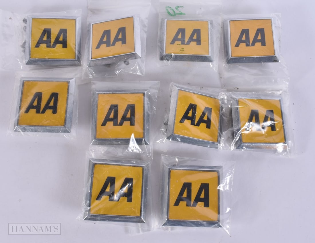 A COLLECTION OF MOTORING AA BADGES. (qty) (1 of 8)