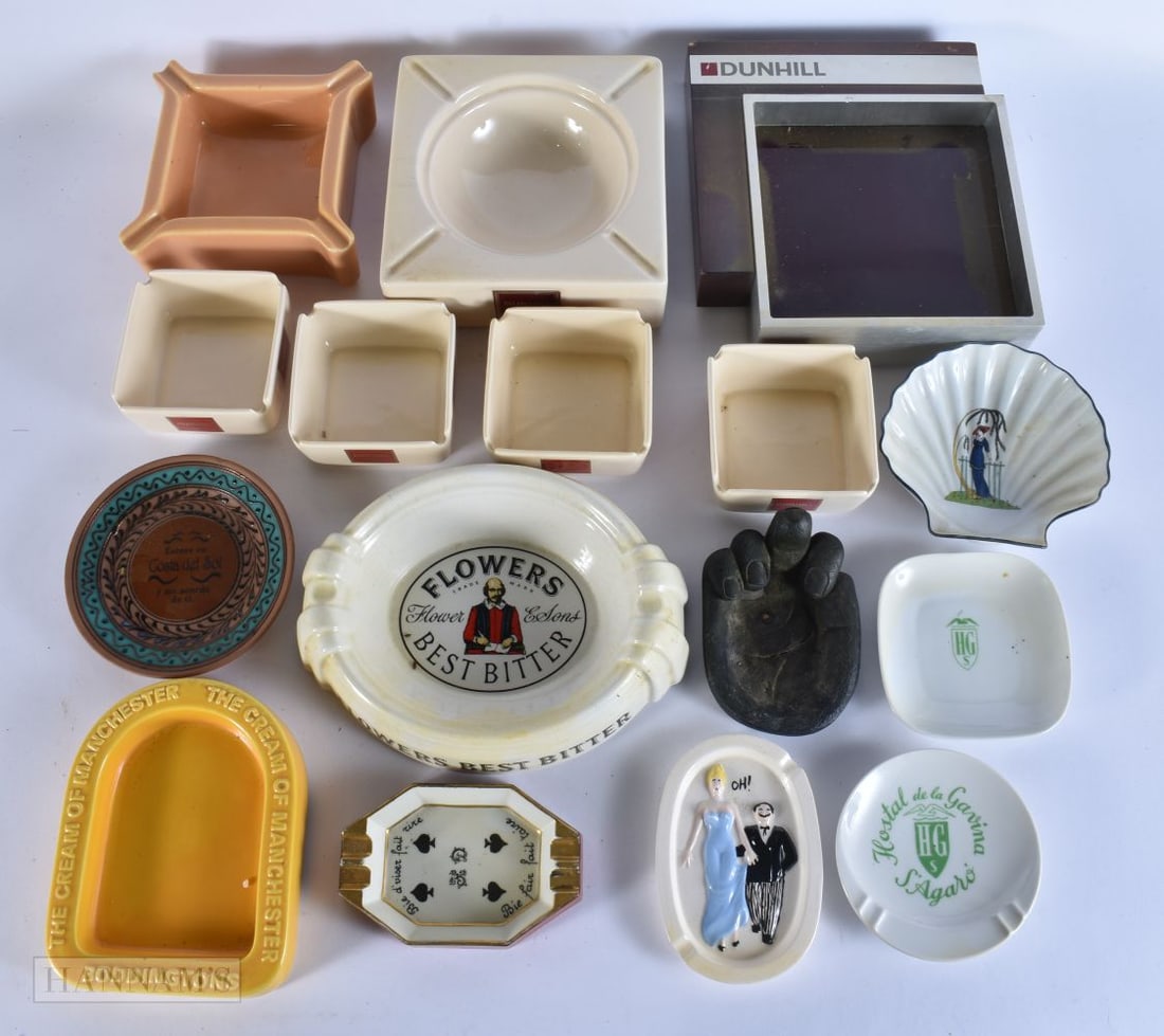 A COLLECTION OF DUNHILL ASHTRAYS etc. (qty) (1 of 8)