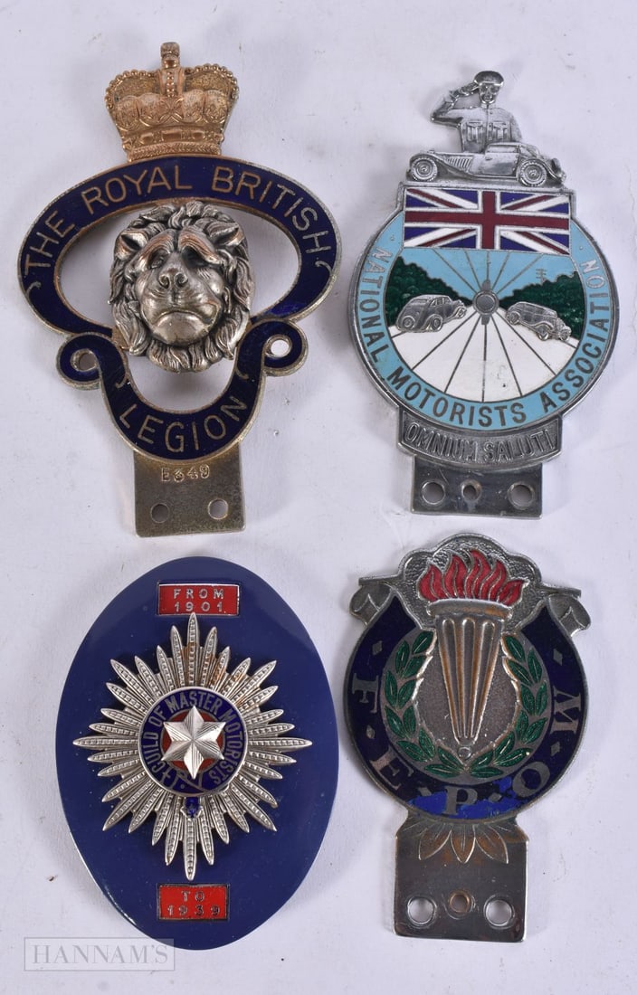 FOUR ENAMELLED MOTORING BADGES. (4) (1 of 4)