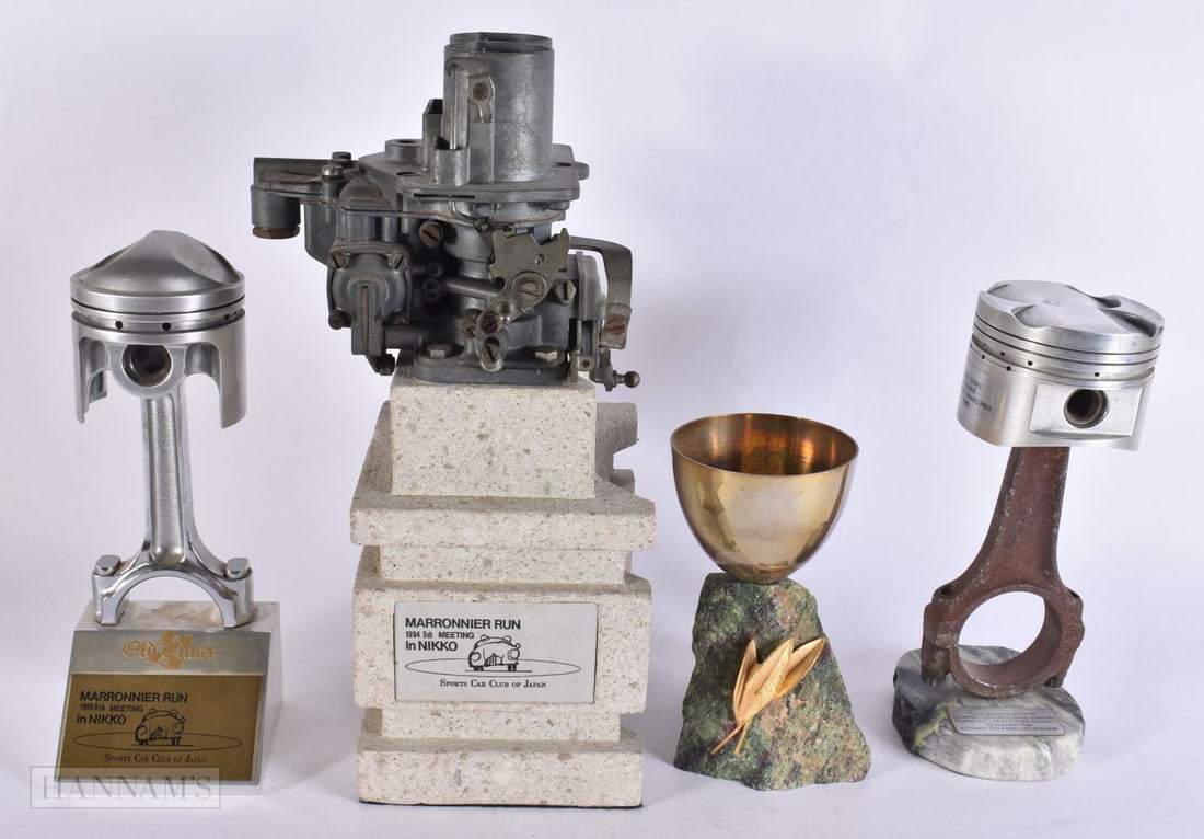 FOUR STYLISH AUTOMOTIVE RACING TROPHIES including the American Grand Prix, Marronnier run etc. Large (1 of 4)
