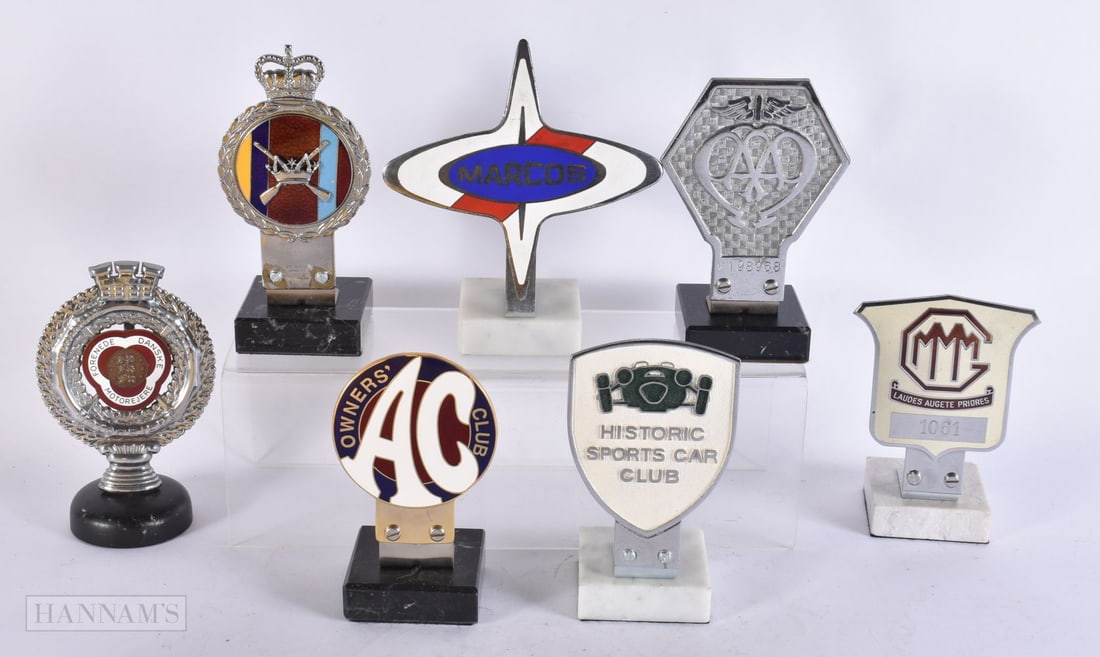 SEVEN ENAMELLED RACING CLUB BADGES. (7) (1 of 5)