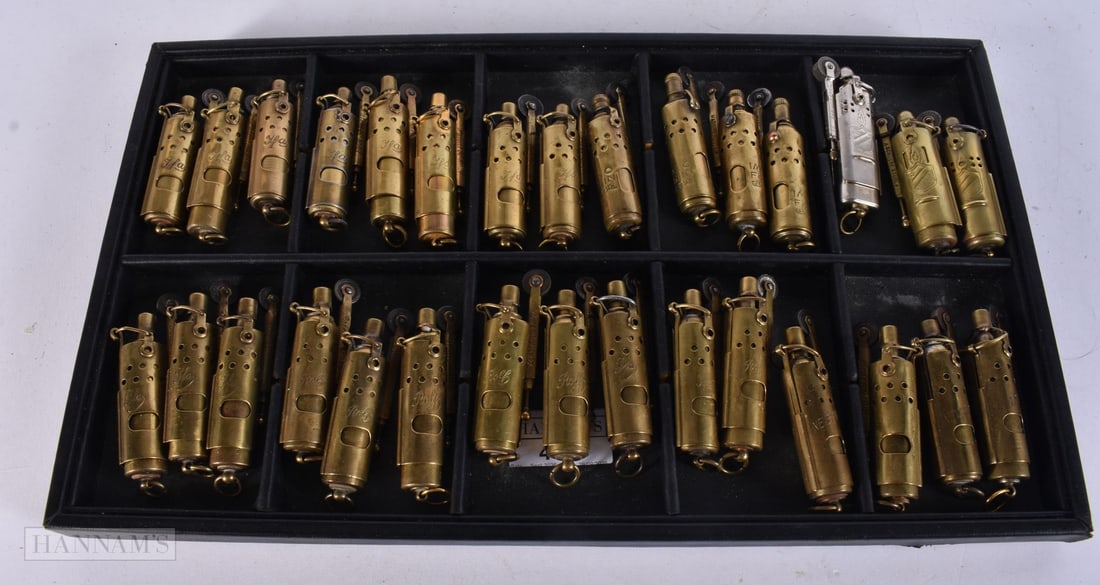 A COLLECTION OF MILITARY TRENCH LIGHTERS. (qty): A COLLECTION OF MILITARY TRENCH LIGHTERS. (qty)