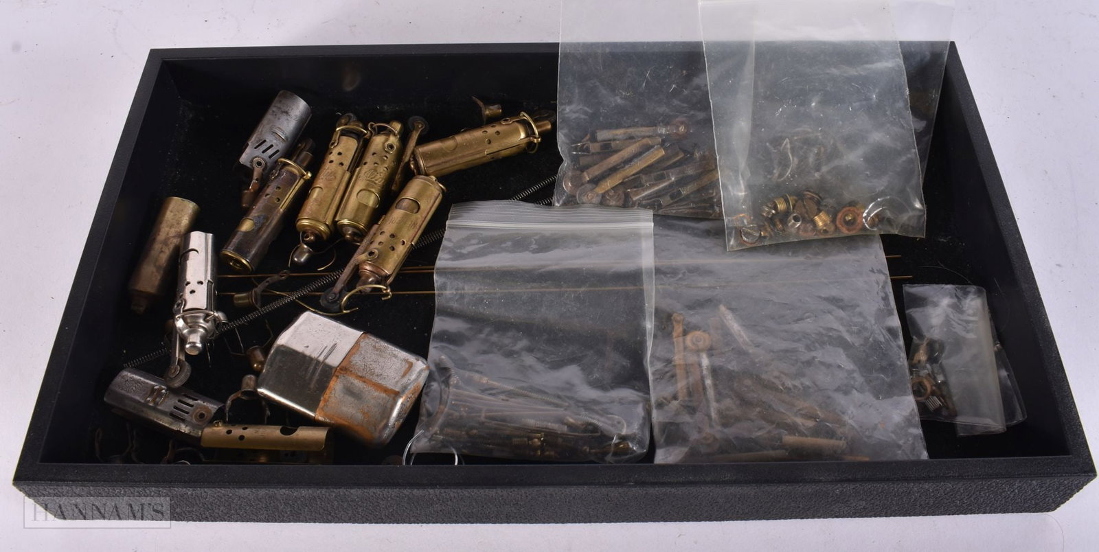 A COLLECTION OF MILITARY TRENCH LIGHTERS AND SPARES. (qty): A COLLECTION OF MILITARY TRENCH LIGHTERS AND SPARES. (qty)