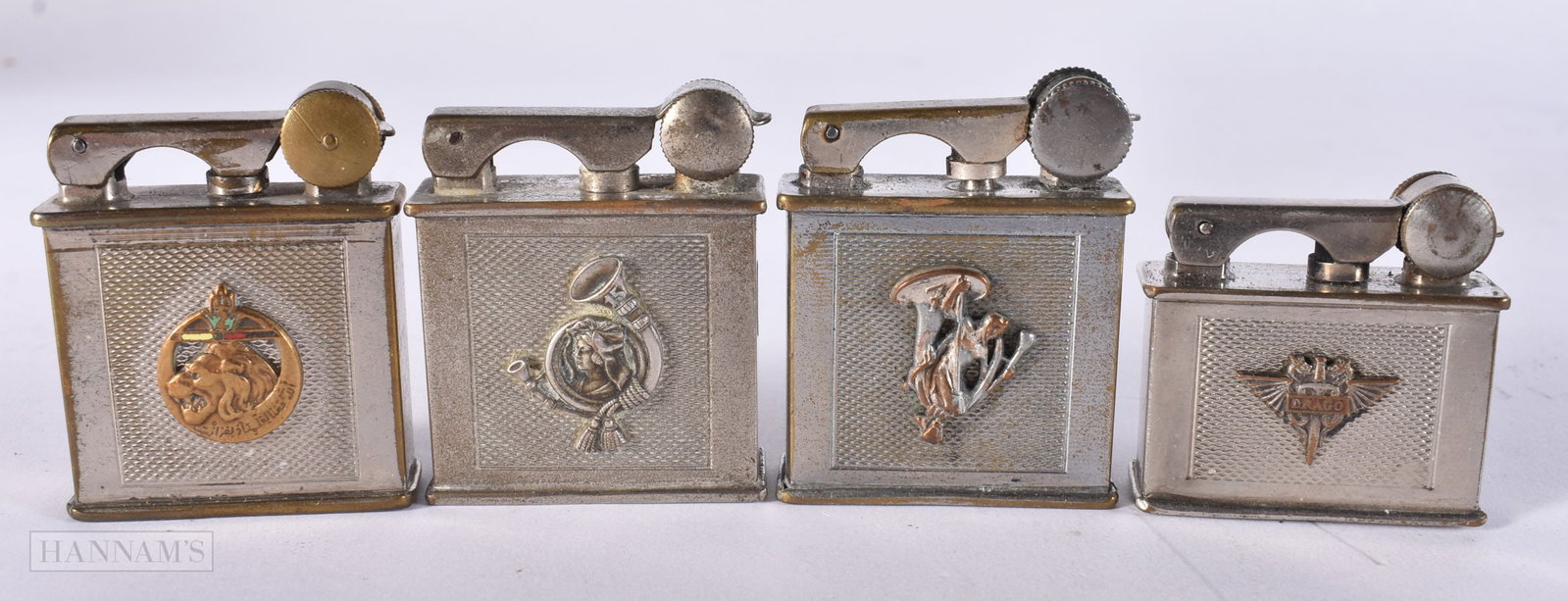 FOUR FRENCH PARIS DRAGO LIGHTERS. (4) (1 of 3)
