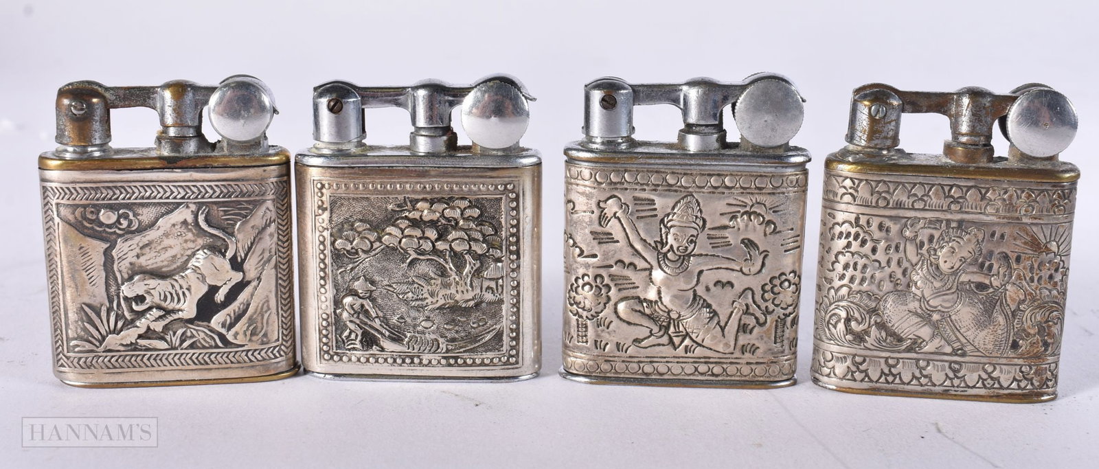 FOUR FRENCH MYON LIGHTERS. (4) (1 of 3)