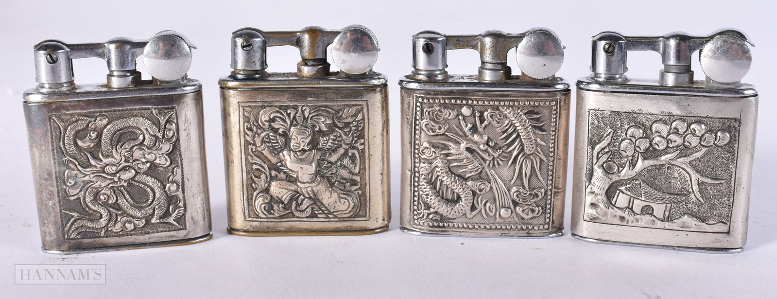 FOUR FRENCH MYON LIGHTERS. (4) (1 of 3)