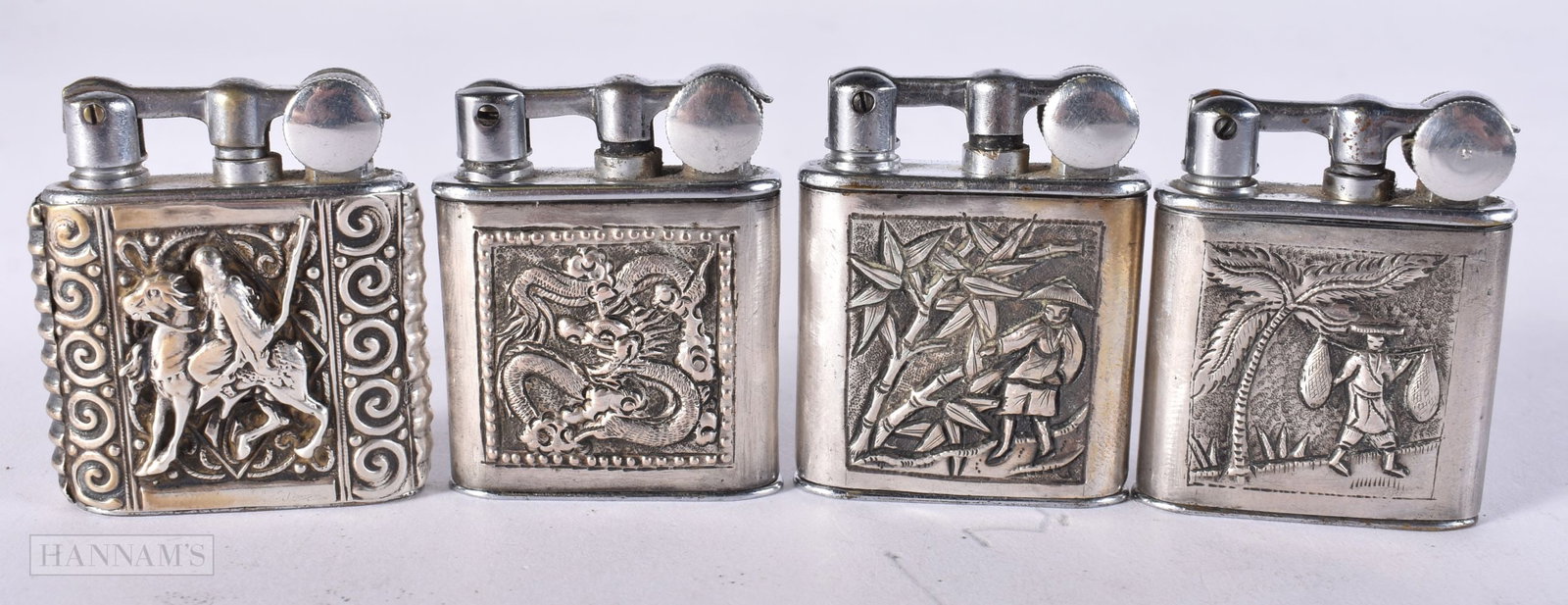 FOUR FRENCH MYON LIGHTERS. (4) (1 of 3)