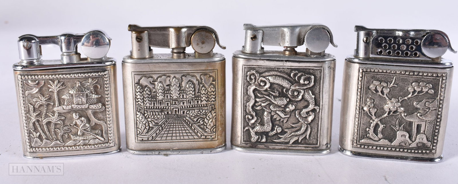 FOUR FRENCH MYON LIGHTERS. (4) (1 of 3)