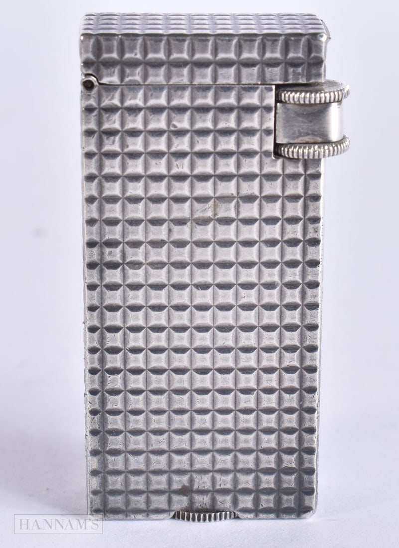 AN ART DECO FRENCH HERMES SILVER LIGHTER. 5.5 cm high. (1 of 4)