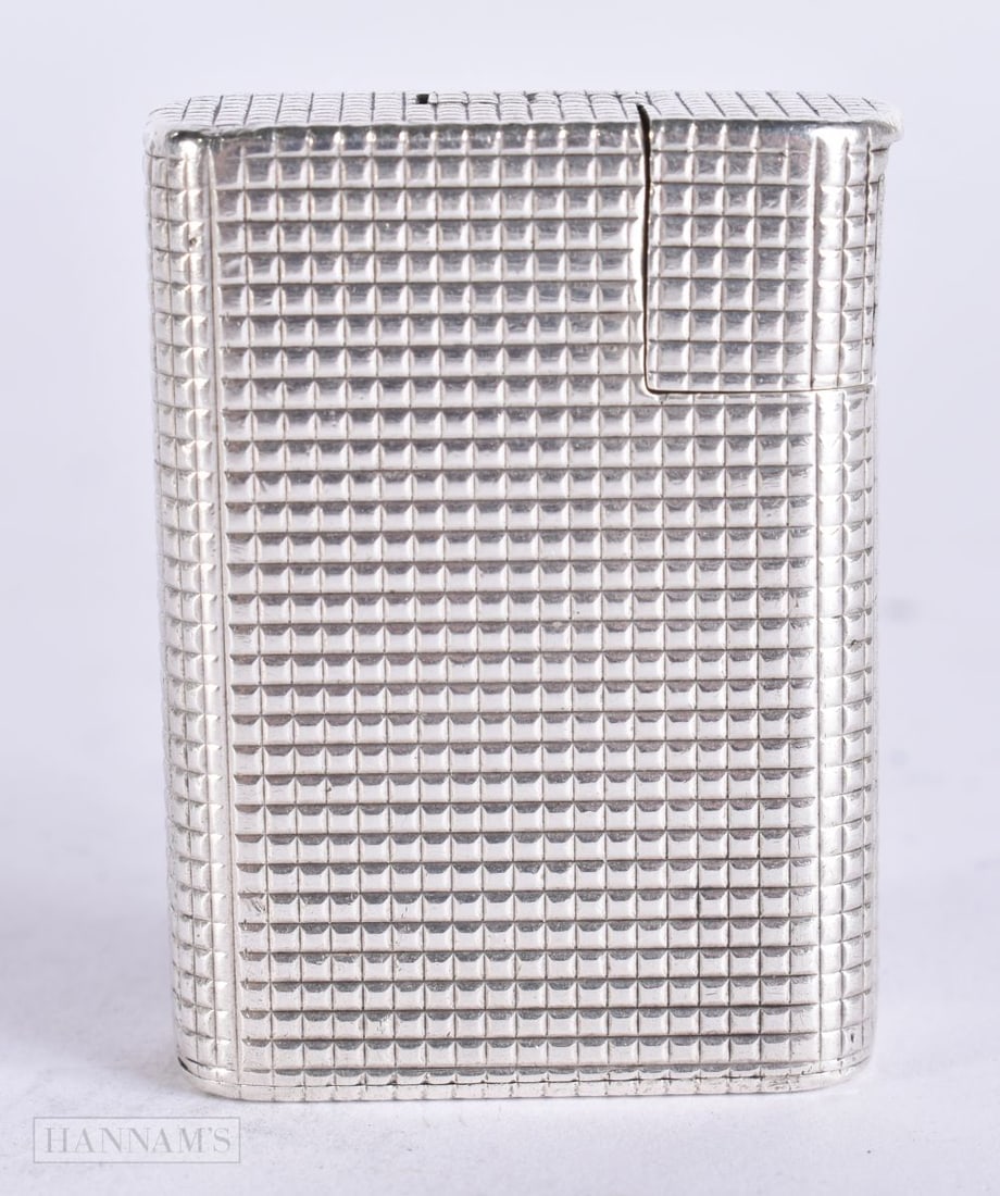 AN ART DECO FRENCH HERMES SILVER LIGHTER. 4.5 cm high. (1 of 4)