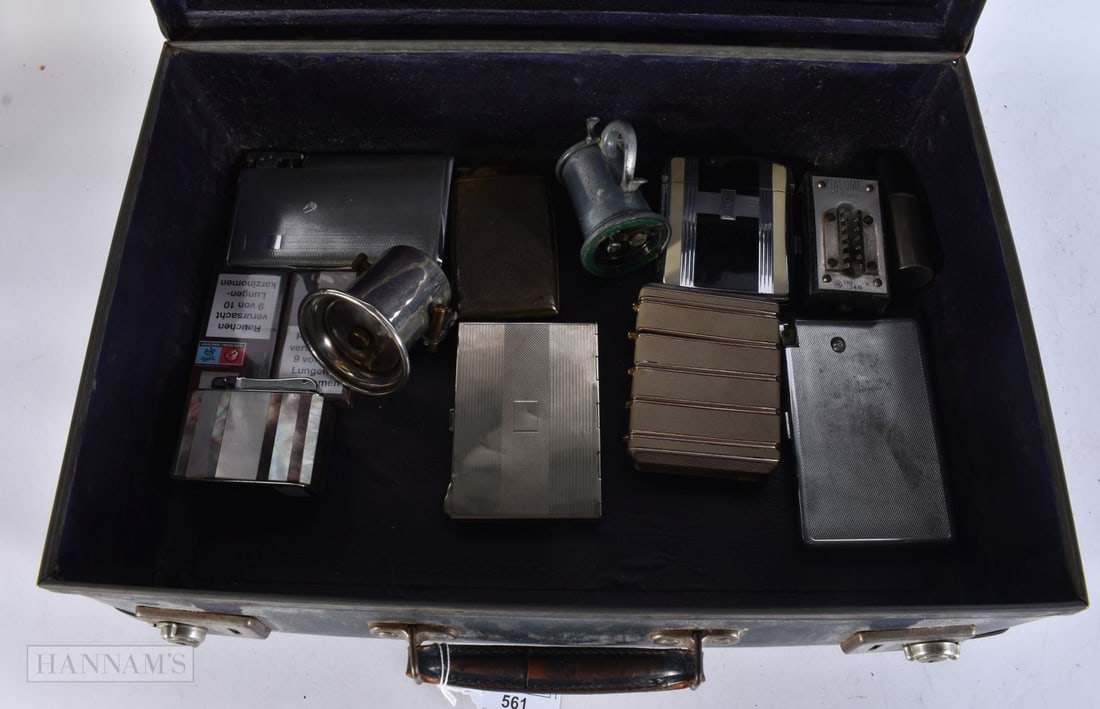 A SUITCASE containing numerous lighters. (qty) (1 of 6)