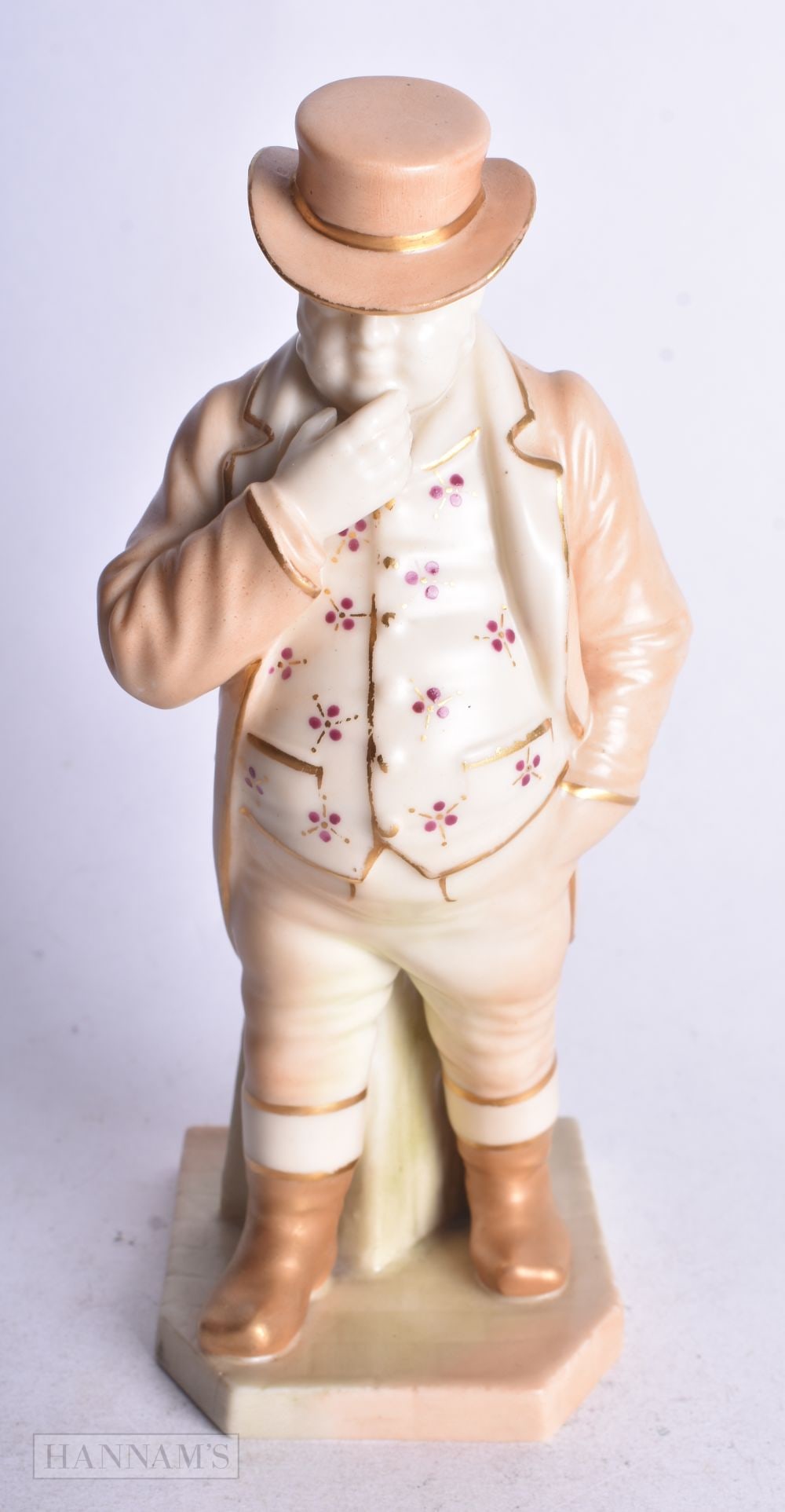 Royal Worcester Figure of John Bull, the Englishman from the Countries of the World series, puce mar (1 of 4)