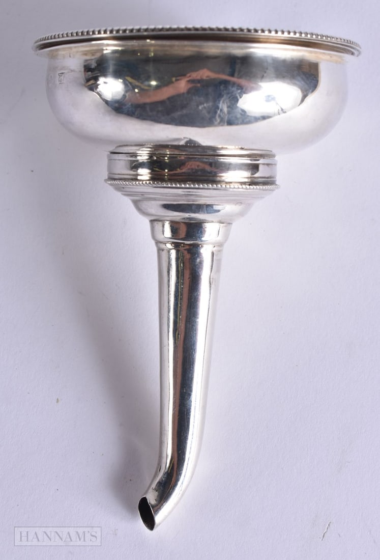 A George III SILVER HESTER BATEMAN WINE FUNNEL. 85 grams. 13 cm high. (1 of 3)
