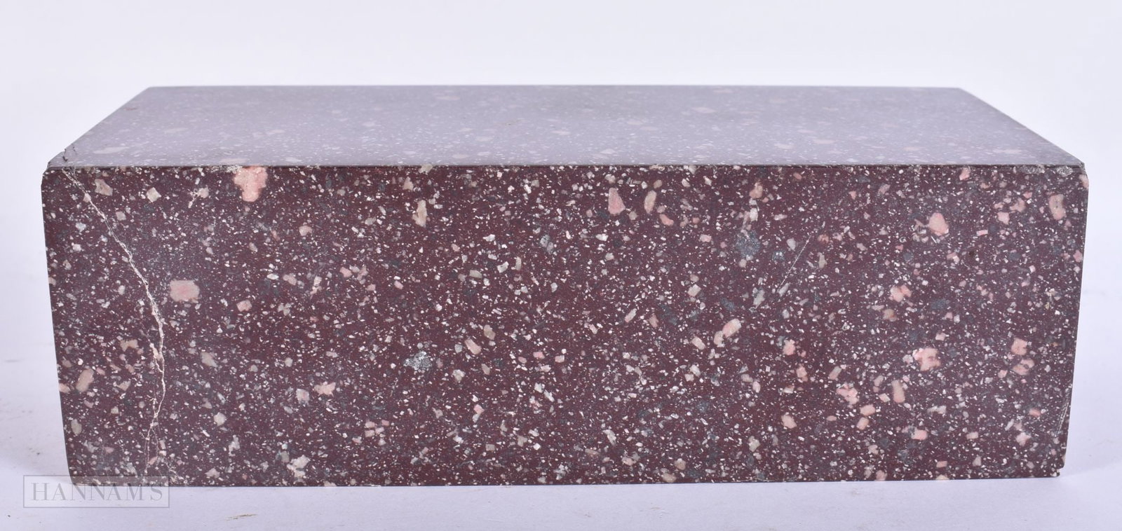A 19TH CENTURY GRAND TOUR CARVED PORPHYRY BRICK/STAND After the Antiquity. 18 cm x 8 cm x 7 cm. (1 of 5)