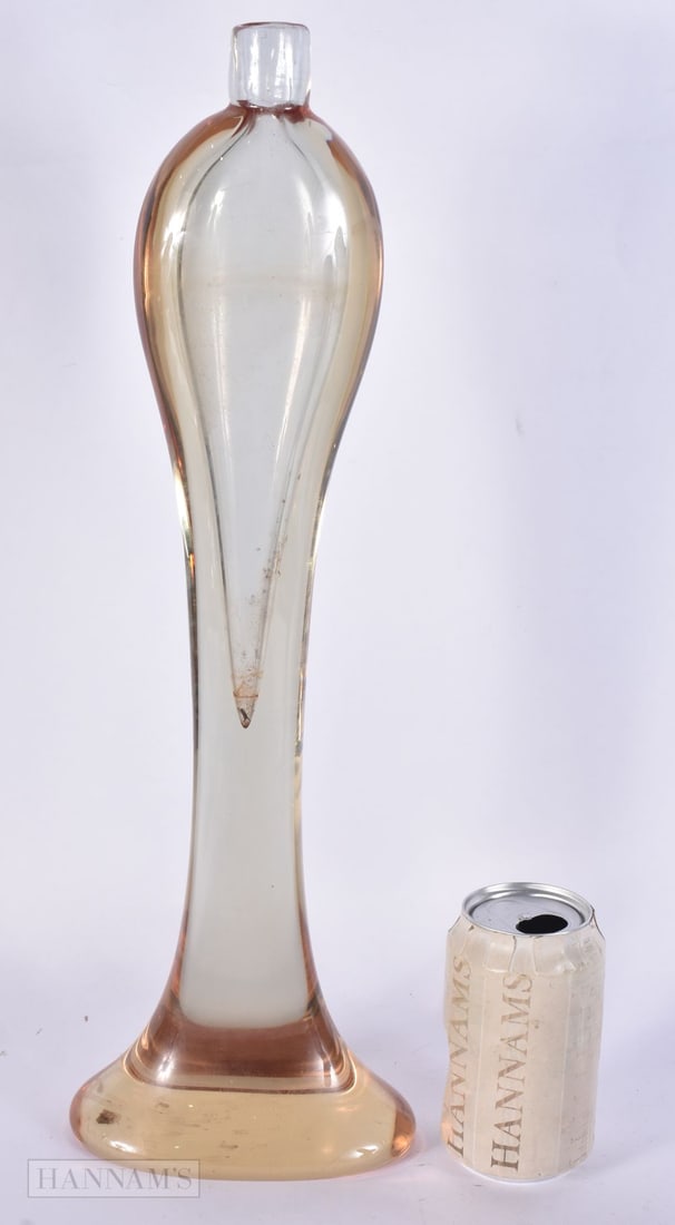 A LARGE FRENCH SEVRES ART GLASS VASE. 46 cm high. (1 of 5)