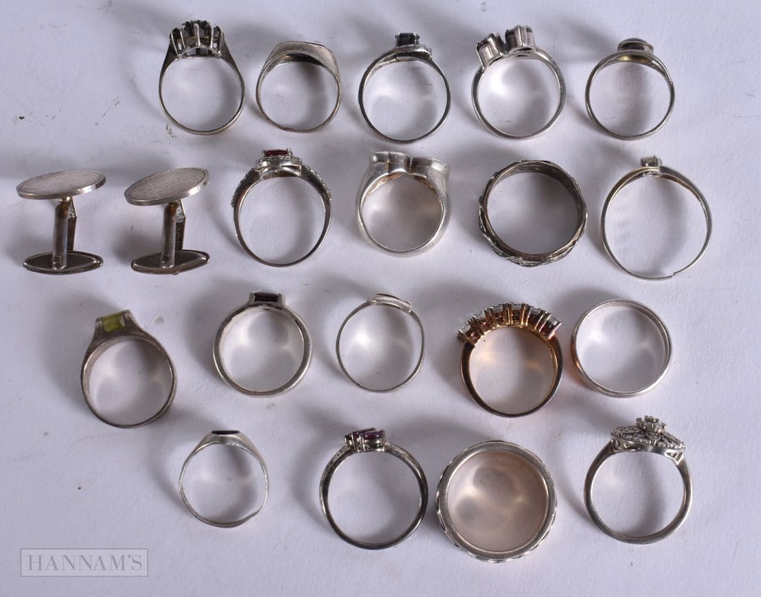 SILVER RINGS. 74 grams. (qty) (1 of 4)