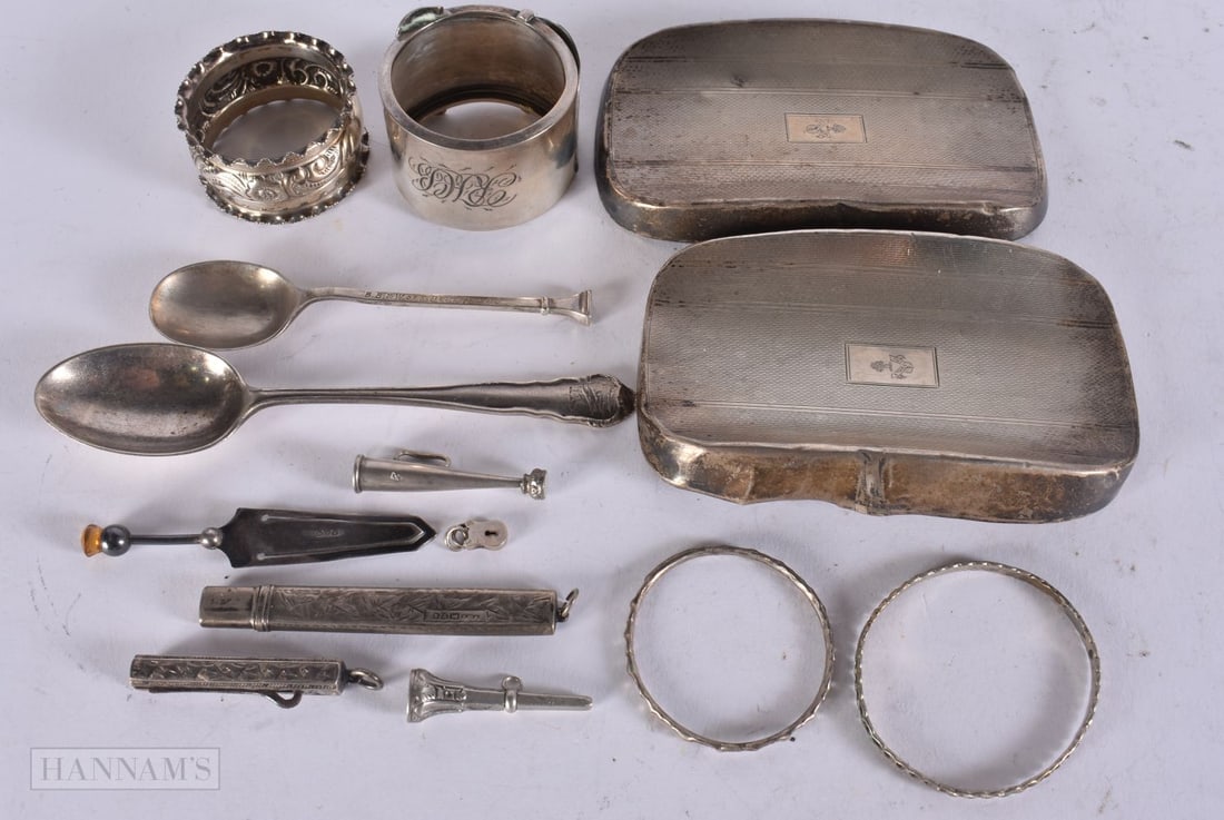 ASSORTED SILVER WARE. 170 grams. (qty) (1 of 4)