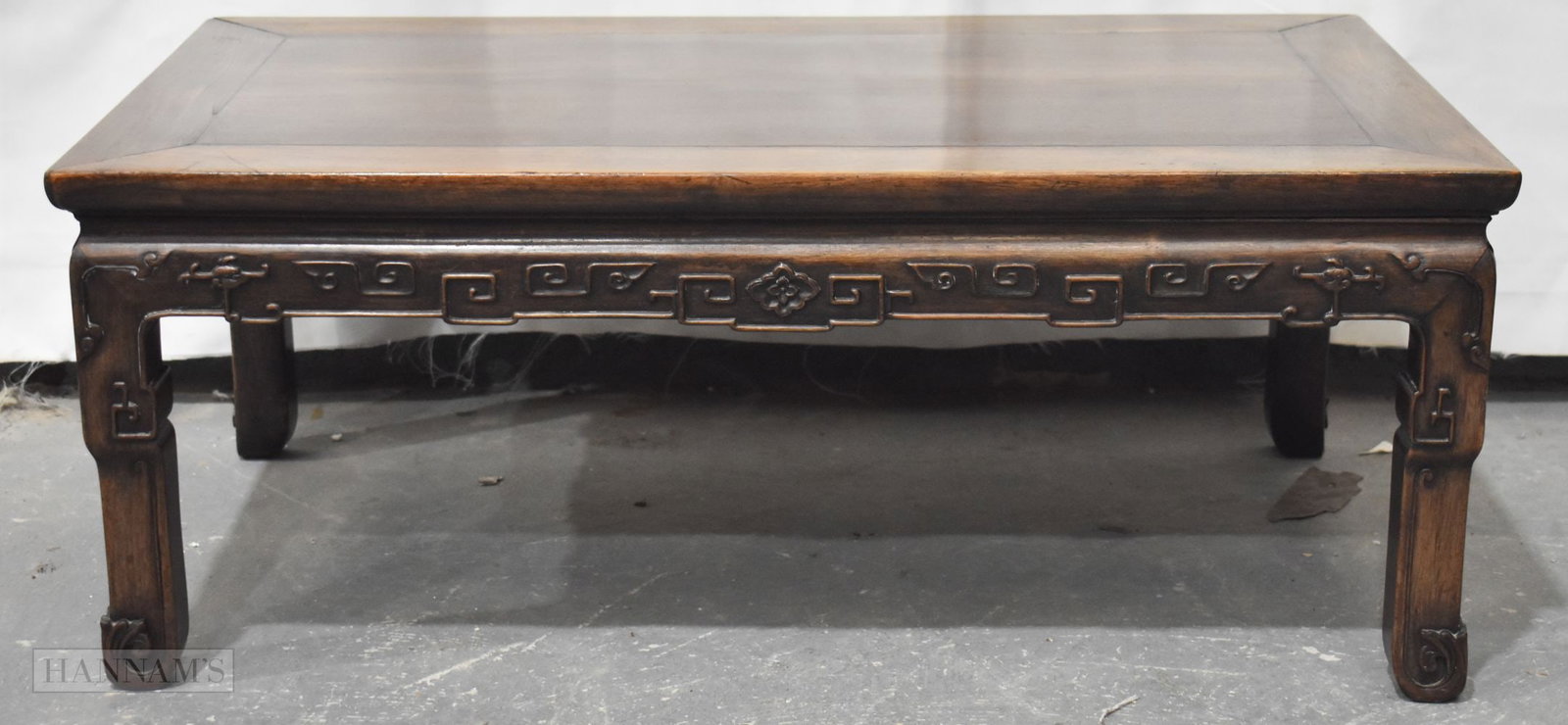 A 19TH CENTURY CHINESE CARVED HUANGHUALI WOOD LOW TABLE Qing. 76 cm x 40 cm x 28 cm. (1 of 10)