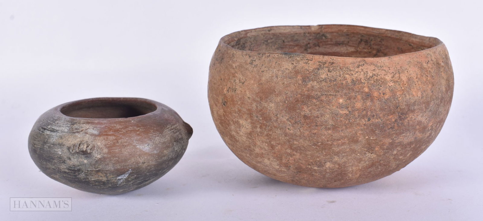 TWO VALLEY INDUS VALLEY BOWLS. Largest 14 cm wide. (2) (1 of 4)