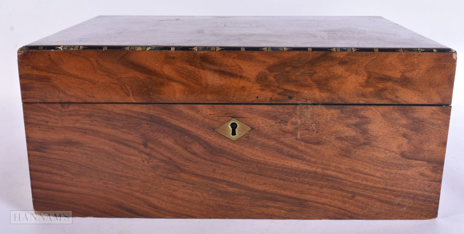 Writers Slope Box Wooden Abalone Shell Inlay Antique Vintage w/ Inkwells. 36 cm x 24 cm.: Writers Slope Box Wooden Abalone Shell Inlay Antique Vintage w/ Inkwells. 36 cm x 24 cm.