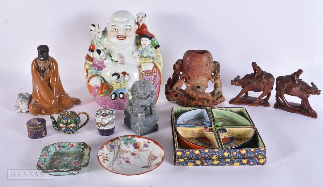 East Asian Ornaments & Collectables Inc Cloisonne Enamel Porcelain Wooden Boxed. (qty) (1 of 8)