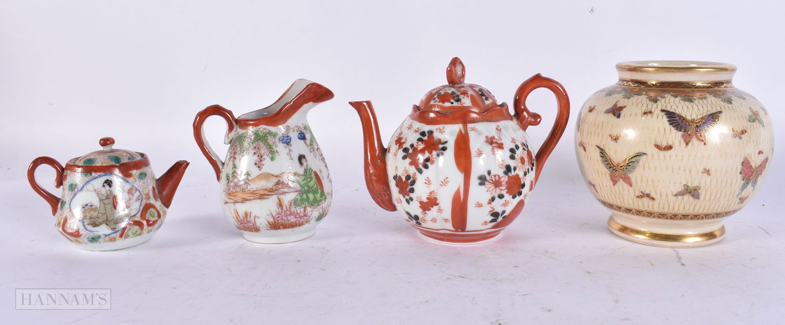 A JAPANESE SATSUMA VASE etc. (4) (1 of 4)