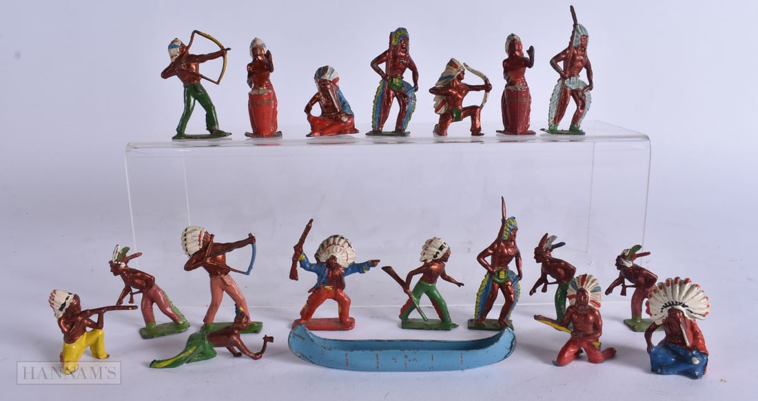 A GROUP OF VINTAGE PAINTED INDIAN CHIEF AND TRIBAL FIGURES. (qty) (1 of 6)
