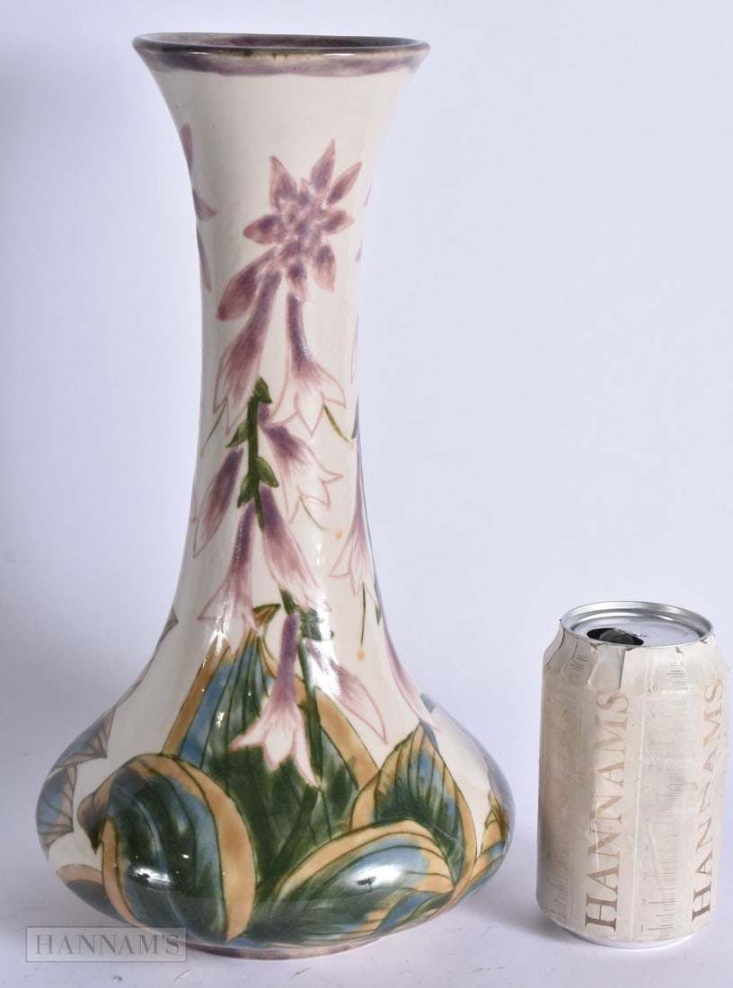 A LARGE COBRIDGE ART POTTERY VASE. 32 cm x 14 cm.: A LARGE COBRIDGE ART POTTERY VASE. 32 cm x 14 cm.