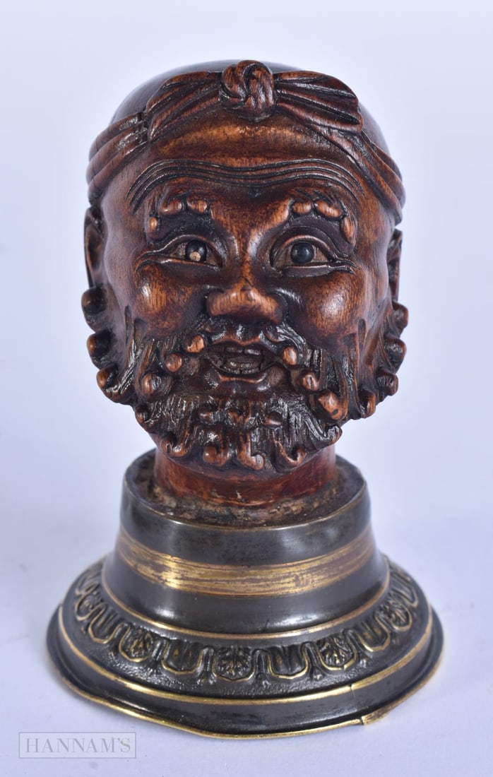 A CHARMING 19TH CENTURY CHINESE HARDWOOD SCHOLARS SCROLL WEIGHT Qing. 9 cm high. (1 of 5)