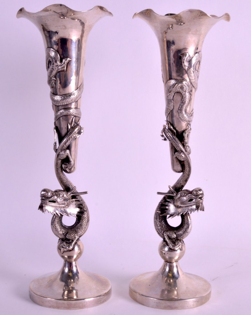 A LOVELY PAIR OF 19TH CENTURY CHINESE EXPORT SILVER (1 of 3)