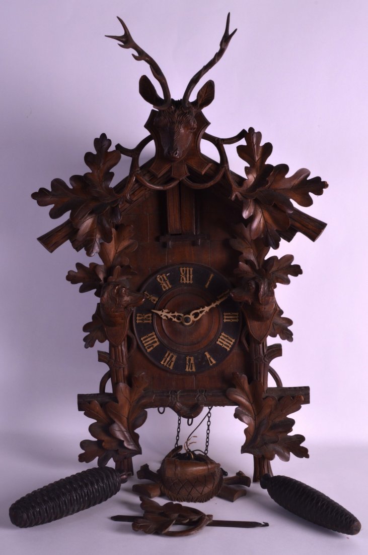 AN EARLY 20TH CENTURY BLACK FOREST BAVARIAN WALL CUCKOO (1 of 1)
