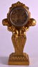 A MID 19TH CENTURY FRENCH GILT BRONZE MINIATURE MANTEL