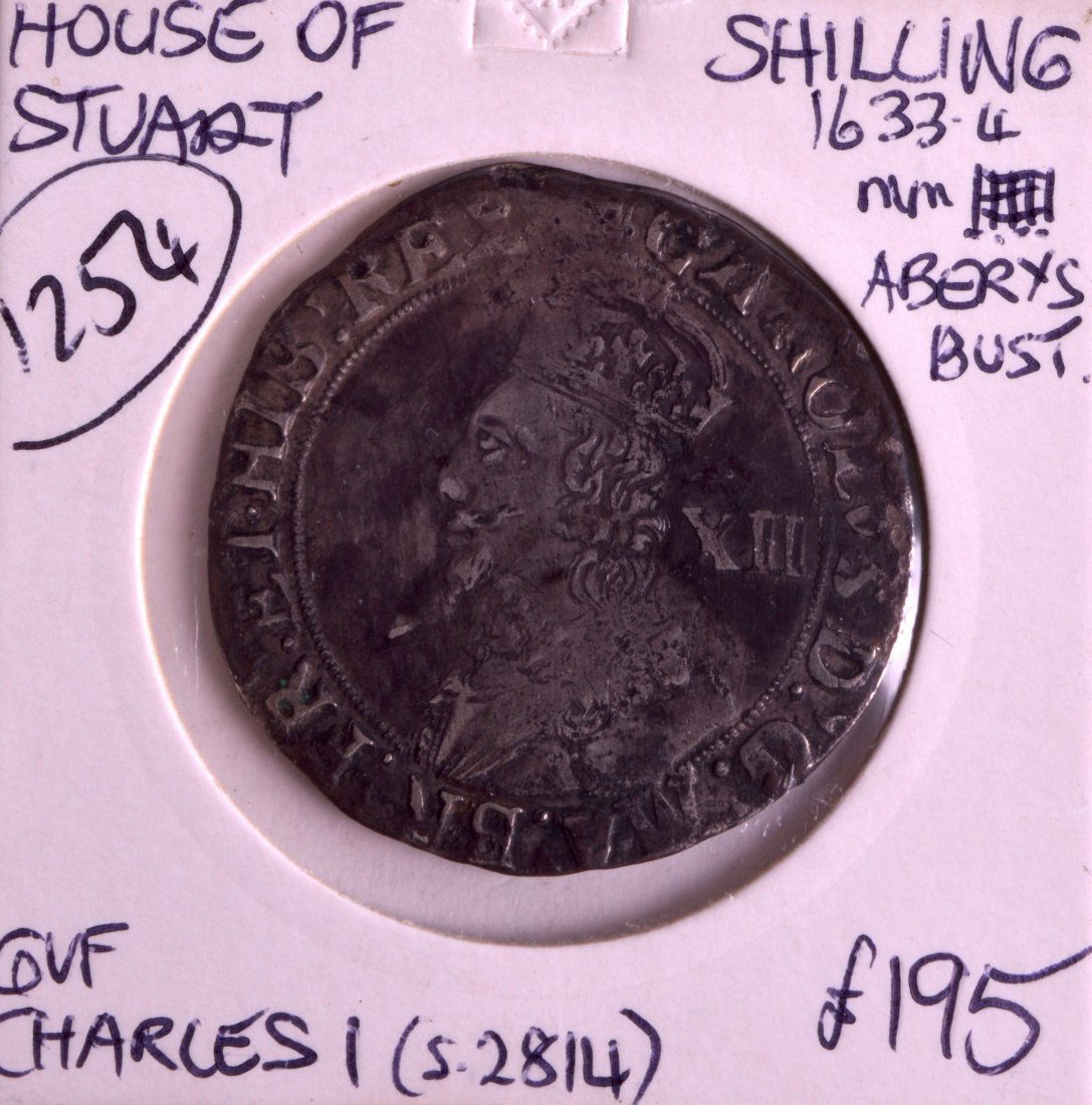 Charles I (1625-49), Aberystwyth bust shilling, mm. (1 of 2)