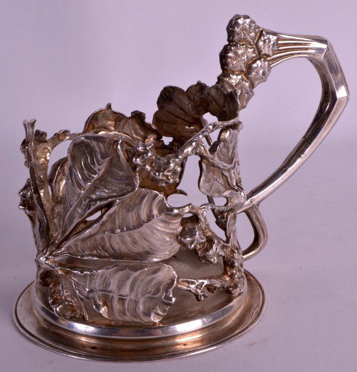 A LATE 19TH CENTURY RUSSIAN ART NOUVEAU SILVER GOBLET (1 of 1)