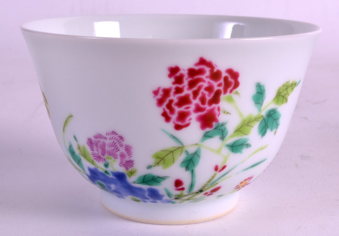 A CHINESE FAMILLE ROSE TEABOWL bearing Yongzheng marks (1 of 4)