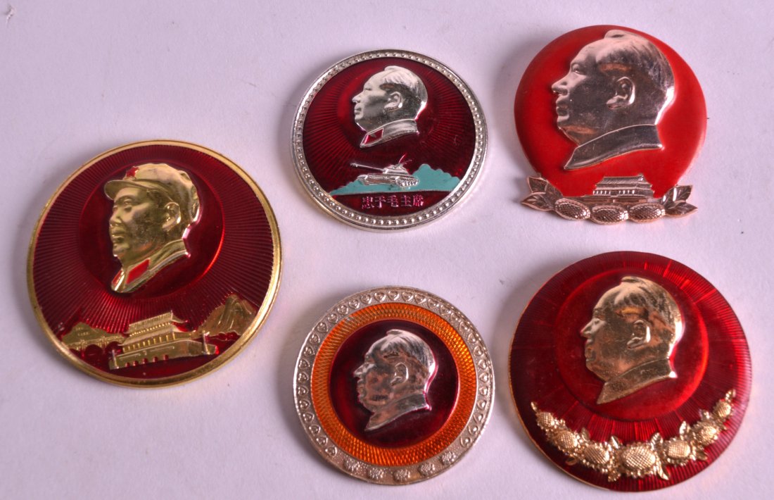 A CHINESE REPUBLICAN PERIOD BADGE together with four (1 of 1)