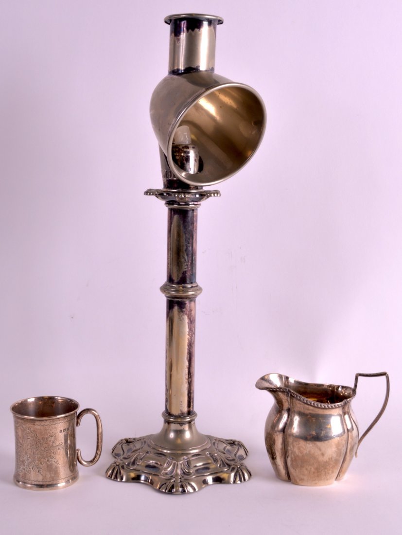 AN EDWARDIAN SILVER ENGRAVED CHRISTENING MUG together (1 of 1)
