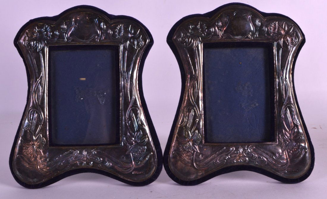 A PAIR OF ART NOUVEAU SILVER PHOTOGRAPH FRAMES with (1 of 1)