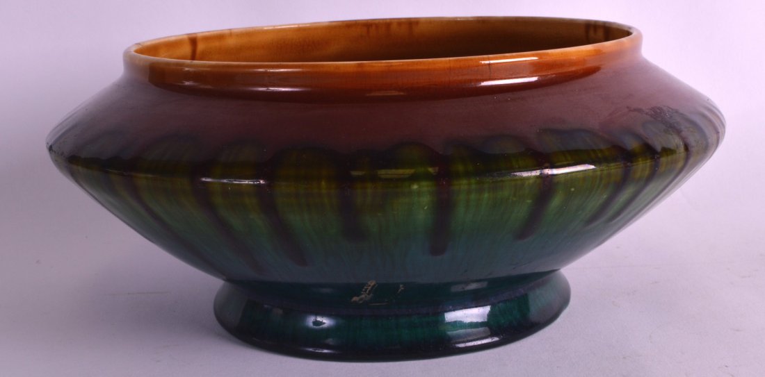 AN ARTS AND CRAFTS LINTHORPE POTTERY BOWL designed by: AN ARTS AND CRAFTS LINTHORPE POTTERY BOWL designed by Christopher Dresser, No. 824. 9.5ins diameter.