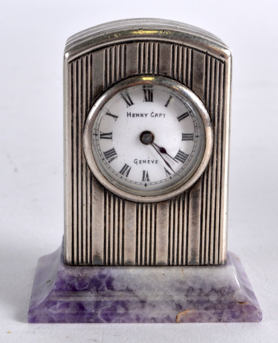 A LOVELY EARLY 20TH CENTURY FRENCH SILVER AND AMETHYST (1 of 3)