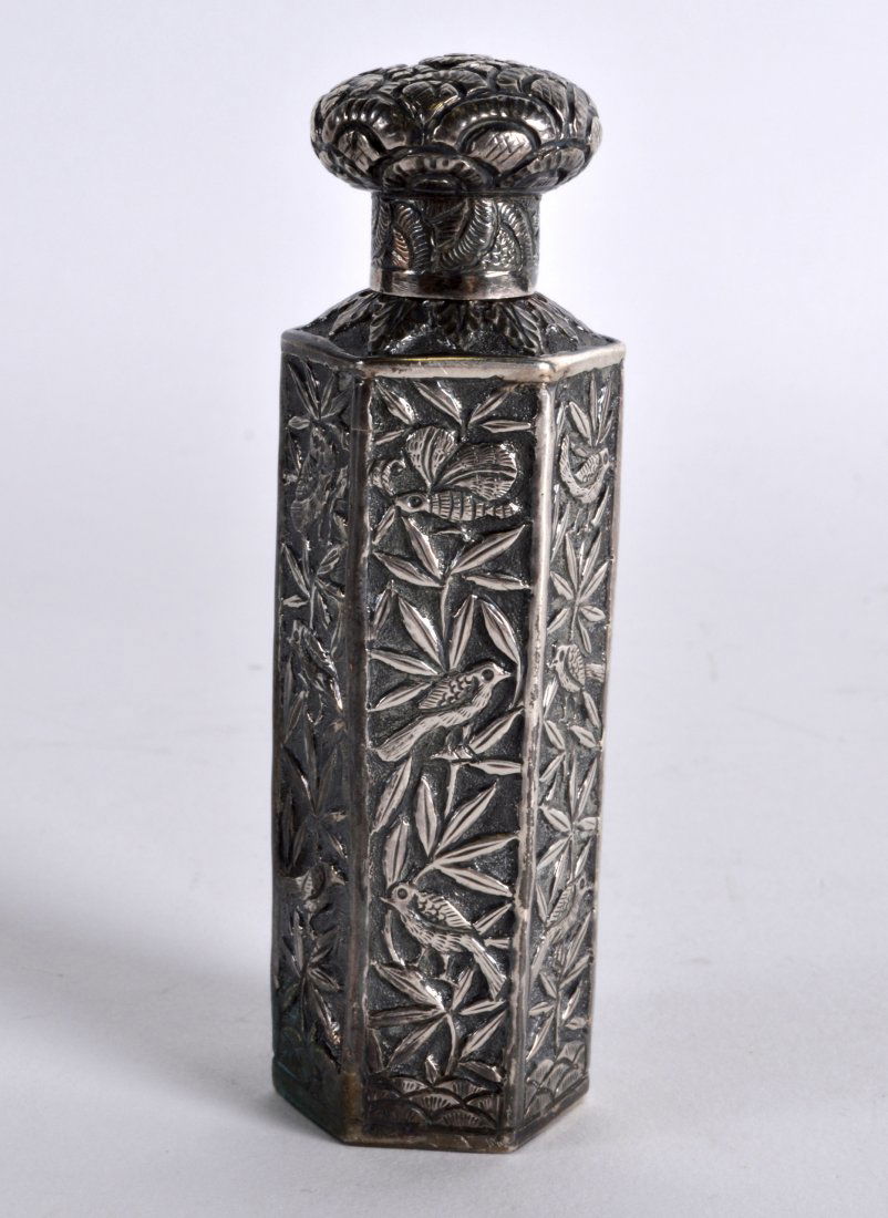 A LATE 19TH CENTURY CHINESE EXPORT HEXAGONAL SILVER (1 of 1)