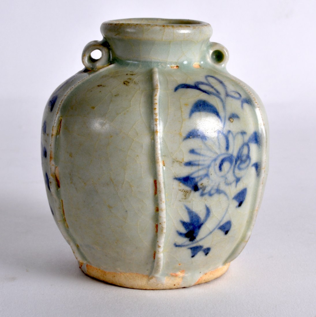 A CHINESE YUAN DYNASTY BLUE AND WHITE JARLET painted (1 of 3)