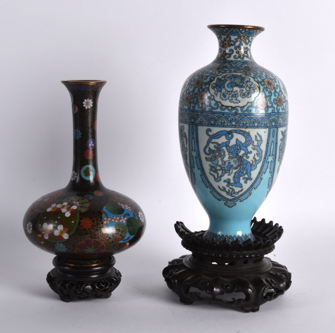 A LATE 19TH CENTURY JAPANESE MEIJI PERIOD CLOISONNE (1 of 2)